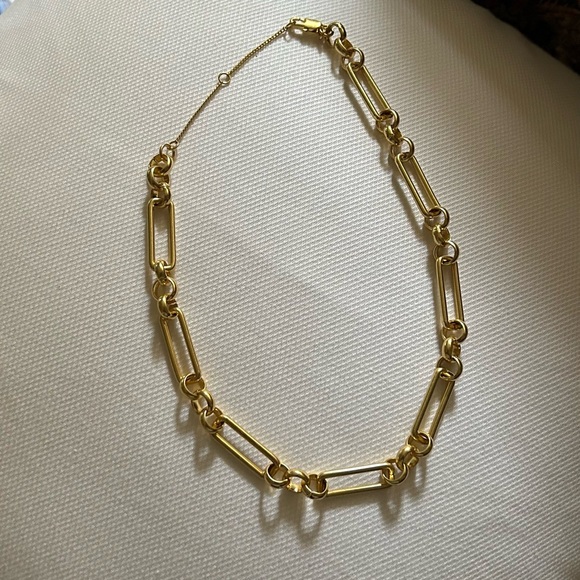 Gold Madewell Paper Clip style necklace 2 inch extender. - Picture 1 of 5